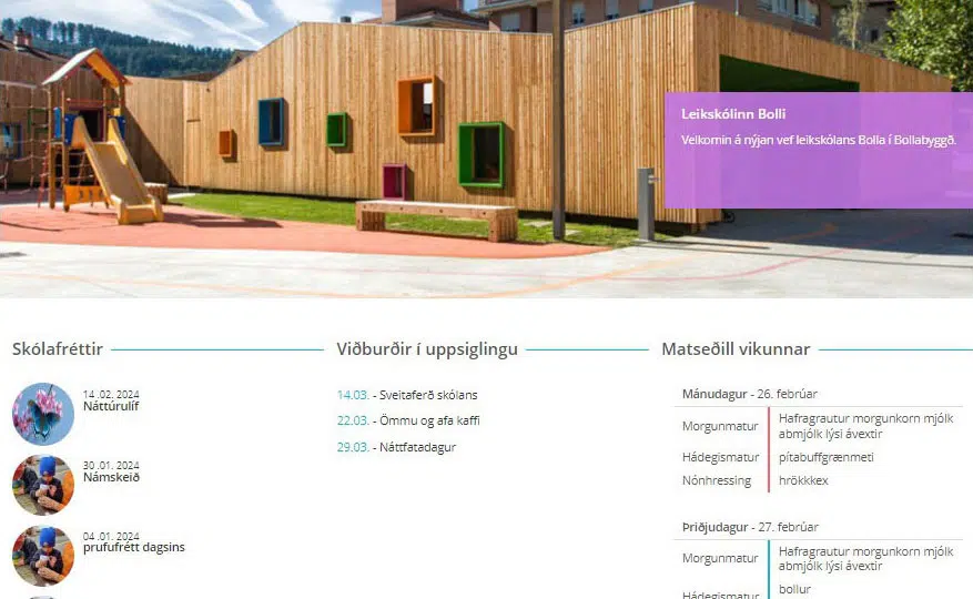 Demo Karellen school CMS page