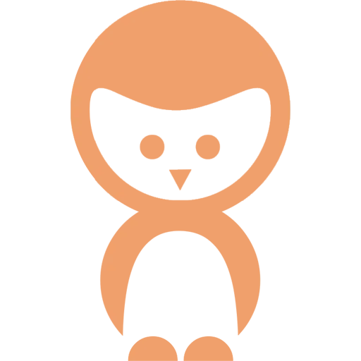 Karellen logo of an orange penguin